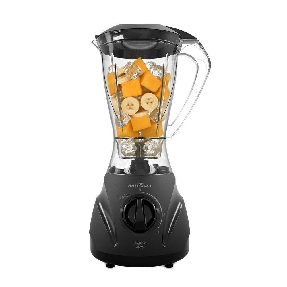 Liquidificador Britânia BLQ900A - Jarra SAN, 3 Velocidades + Pulsar, 600W, Preto