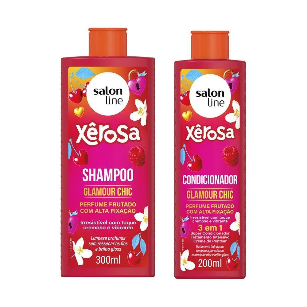 Shampoo 300ml + Condicionador Salon Line Xerosa Glomour Chic 200ml
