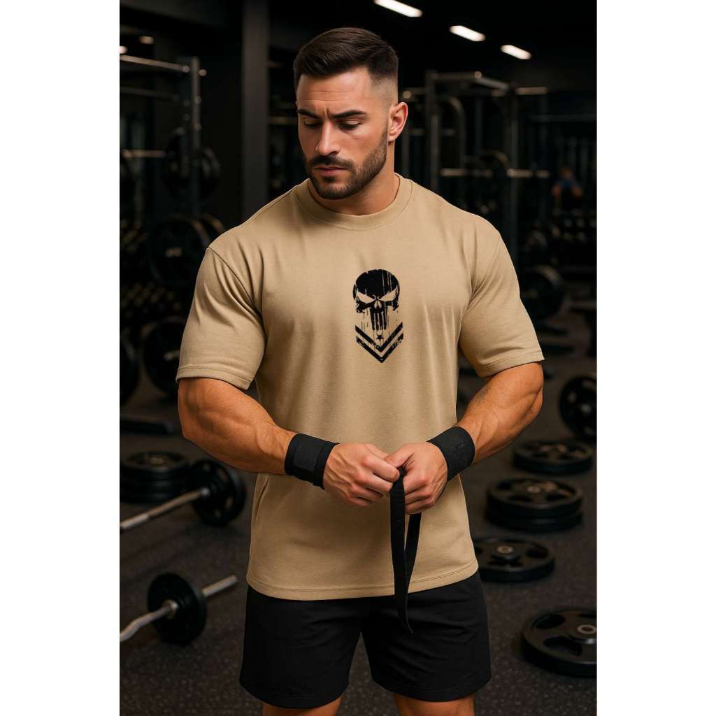 Camiseta Oversized JUSTI 05 Masculina Premium 100% Algodão Streetwear Caimento Perfeito Academia