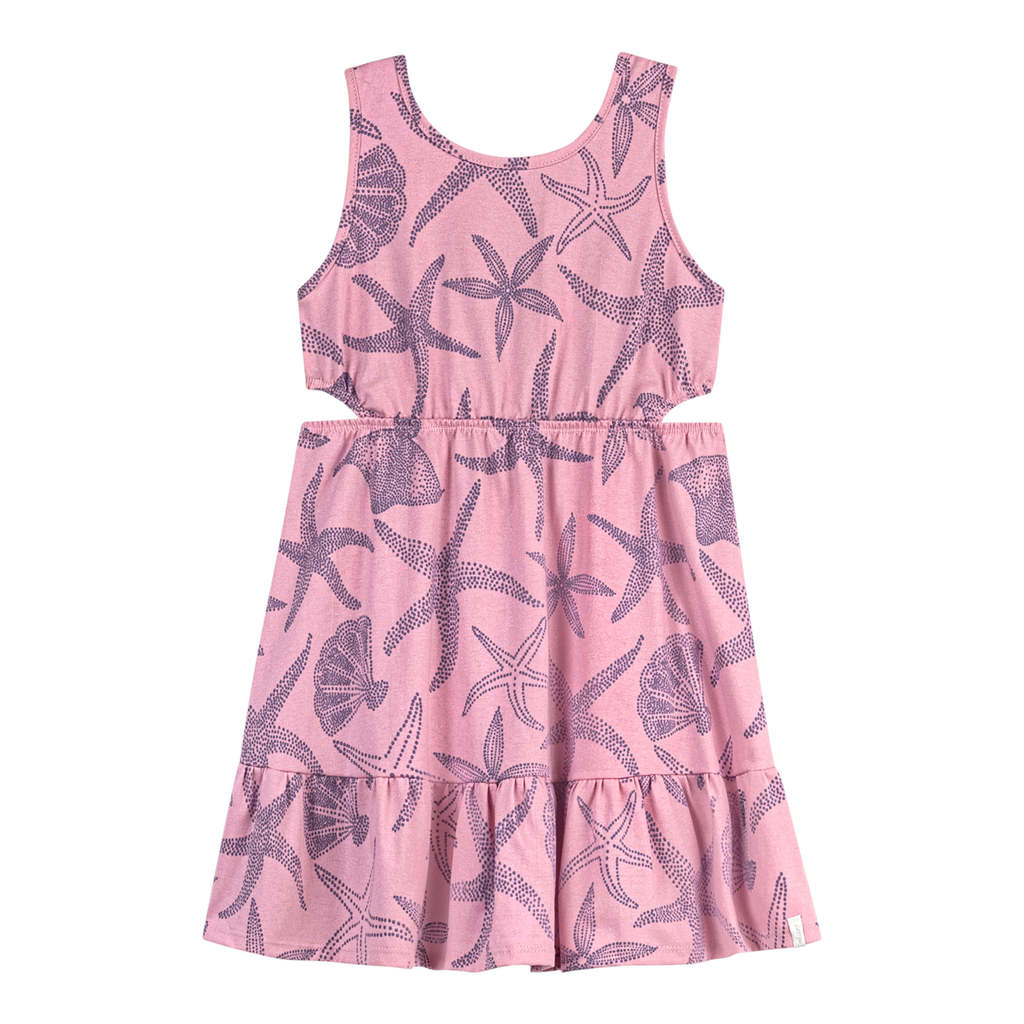 Vestido Infantil Menina Estrelas-do-Mar Elian Rosa