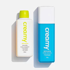 Kit Duo Esfoliante Químico - Ácido Glicólico + Tônico Clareador - Ácido Tranexâmico - Creamy