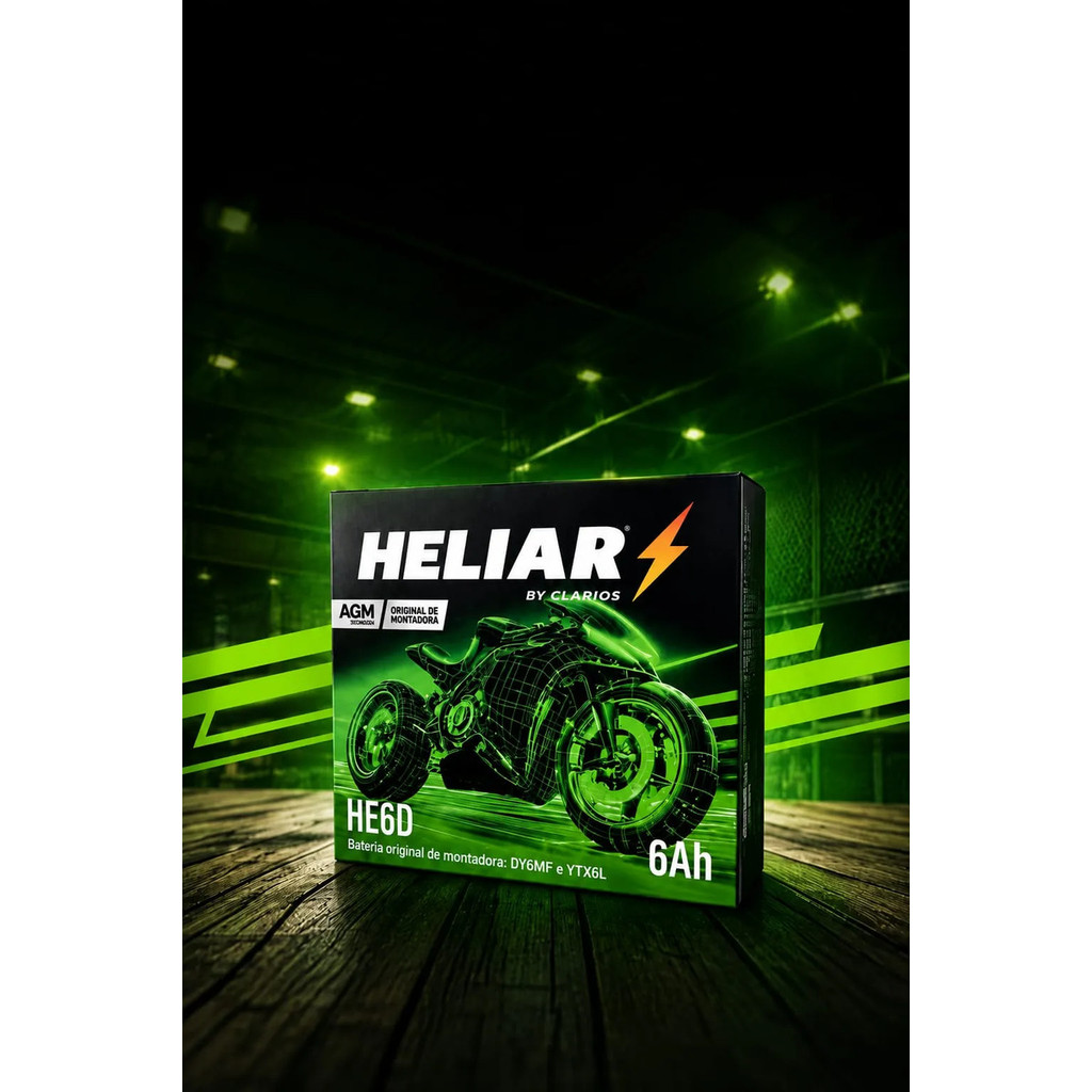 Heliar 6ah Bateria Cg150/160 Titan/fan Factor/fazer