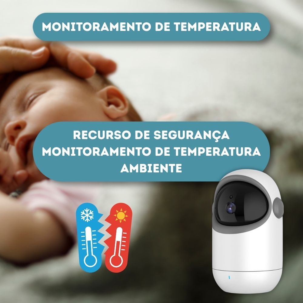 Baba Eletronica Monitor com Camera e Visao Noturna TakTark BM812 — imagem 2 de 2
