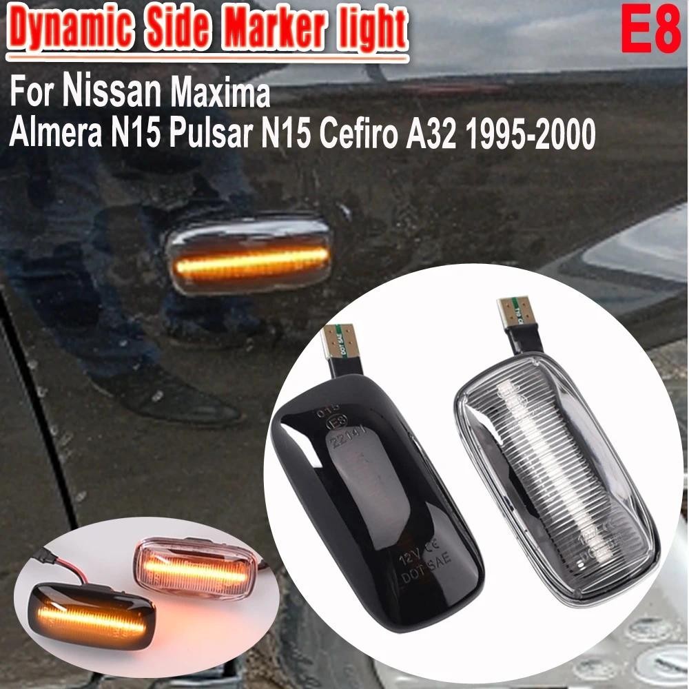 LED Dinâmico Sinal De Volta Piscando Lâmpada Marcador Lateral Luz Para Nissan Skyline R34 Almera N15 Pulsar Maxima Ensol