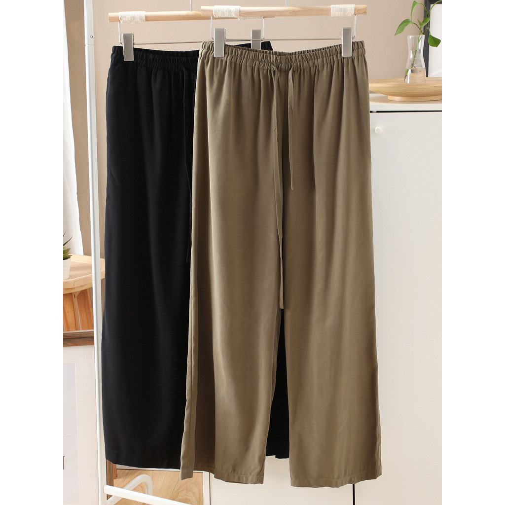 Out Suécia ~ Novo produto feminino cintura elástica cintura alta Commuter cor sólida Regular All-Match calças compridas 