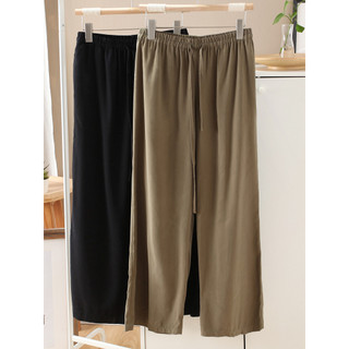 Out Suécia ~ Novo produto feminino cintura elástica cintura alta Commuter cor sólida Regular All-Match calças compridas 