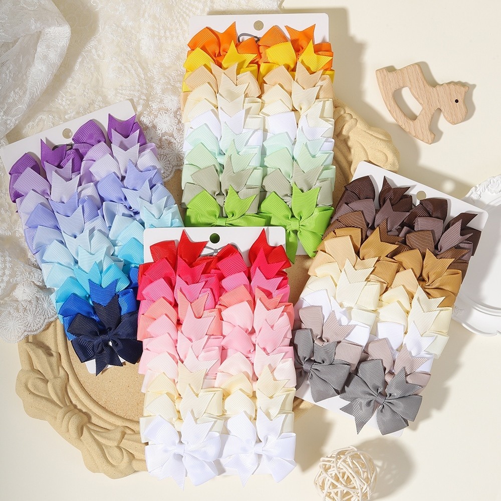 Kit 20 Laços de Cabelo Infantil Coloridos para Meninas, Presilhas de Bebê com Lacinho, Acessórios de Cabelo Feminino
