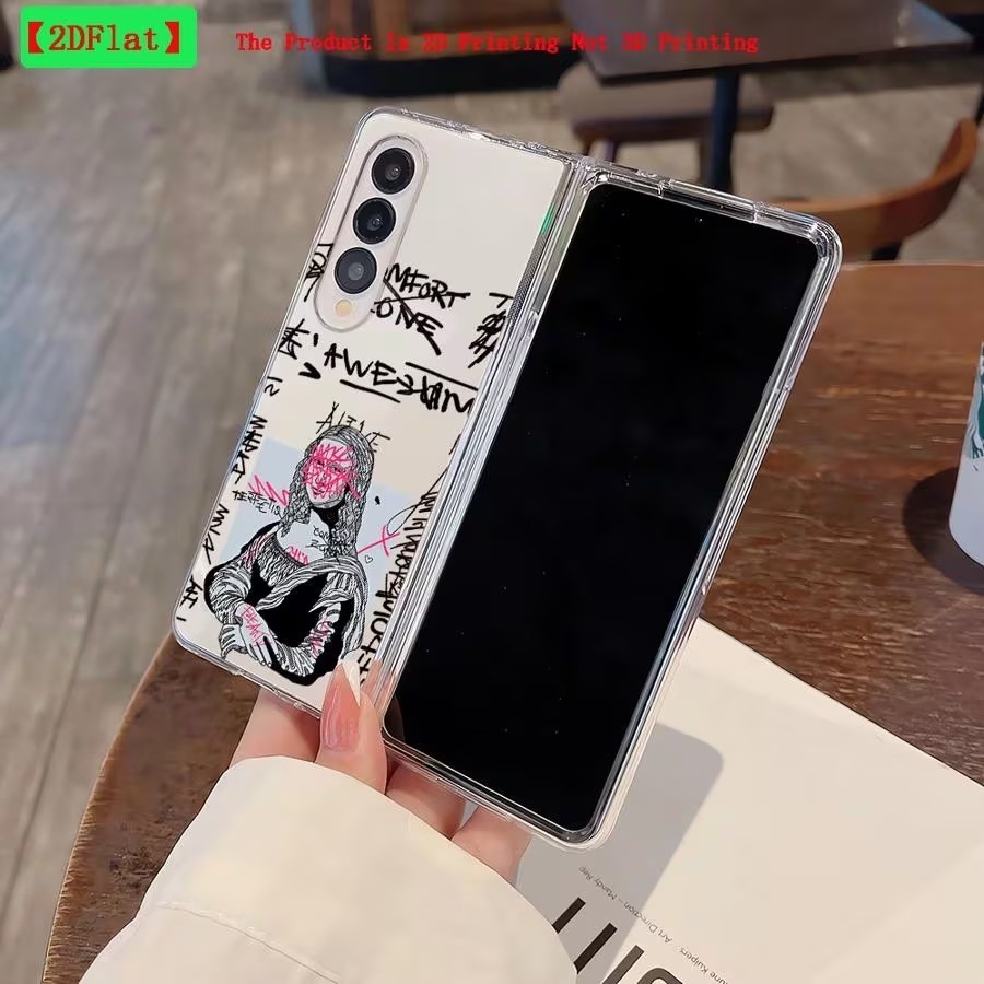 Case Capinnha Para Z Fold 5/6/7/8 / Z Fold 8 Ultra Case Transparente  monaliza Acrílica Protetor