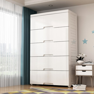 Armário de armazenamento de gaveta grande engrossado plástico branco puro bebê simples guarda-roupa de armazenamento de 
