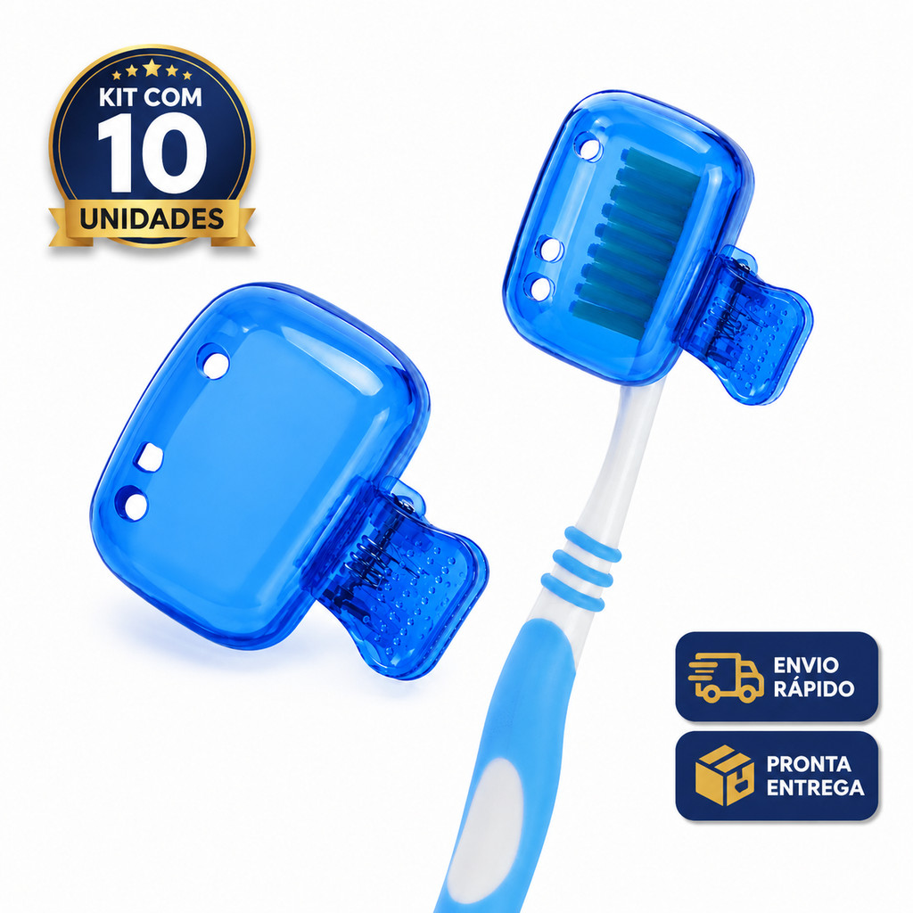 Kit 10 Capa Protetora Escova Dentes  Capinha Universal