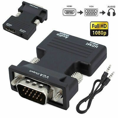 ADAPTADOR CONVERSOR ENTRADA VGA MACHO PARA SAIDA HDTV FEMEA — imagem 2 de 2