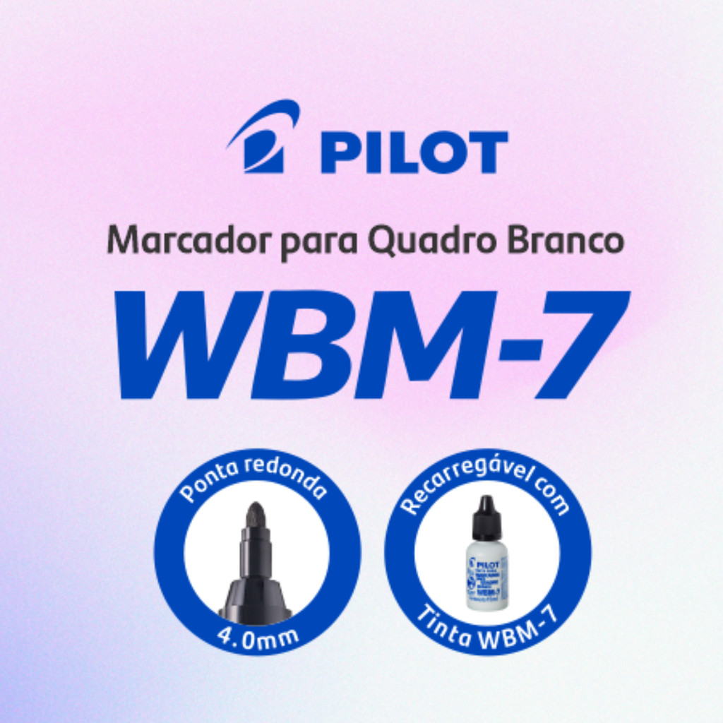 Kit com 3 Marcadores Para Quadro Branco WBM-7- PILOT · foto 2
