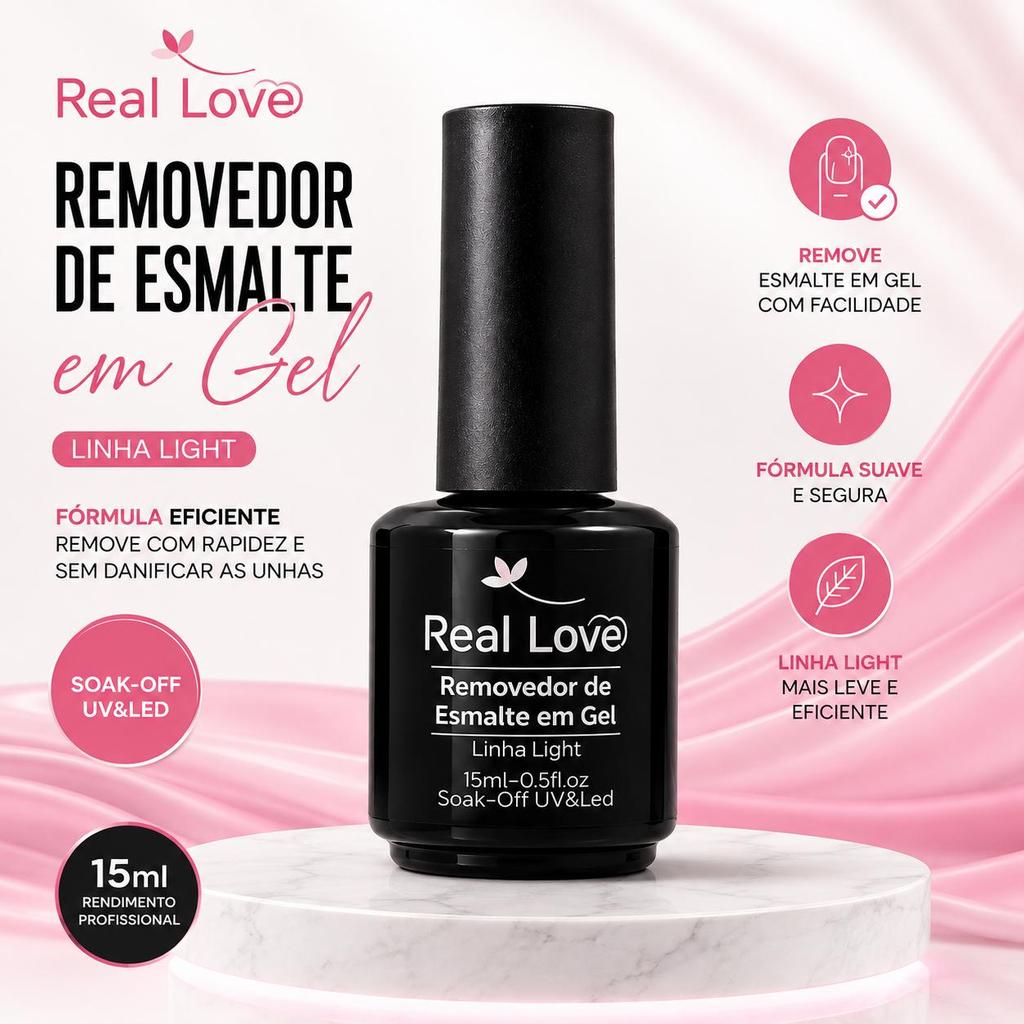 Removedor De Esmalte Em Gel 15ml Real Love