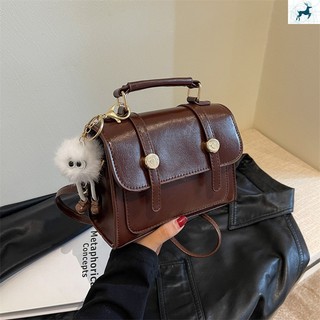 Bolsa Crossbody Retro-Quadrada Pequena De Cor Sólida Para Mulheres