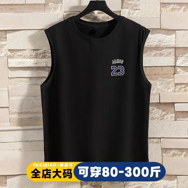 SPNZYHM93 Plus Fat Plus Size 150kg Criativo Basquete Único Esportes Aptidão Colete Lazer Verão Sem Mangas