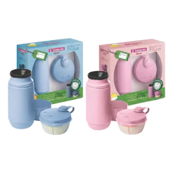 Kit Passeio Bebê Sanremo 2 Peças Garrafa Térmica Leite Em Pó