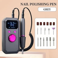 Lixa elétrica para unhas, máquina para remoção de unhas, polidora de unhas, caneta elétrica para polir cutículas,