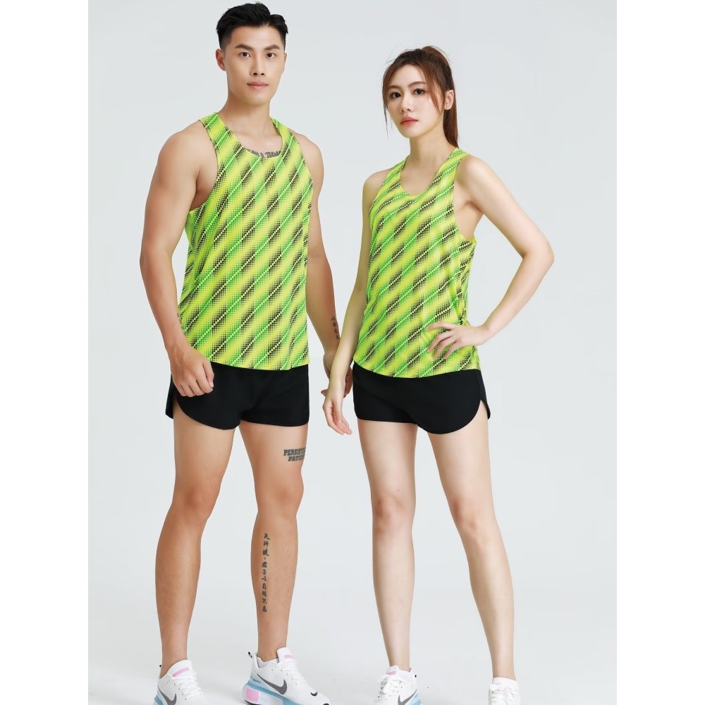 Colete esportivo masculino correndo Fitness pista e campo terno maratona de secagem rápida corpo exame competição terno 