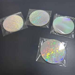 100 Folhas Película Acetato Holográfico Transparente Para Laminação Com Padrão De Estrela Redonda