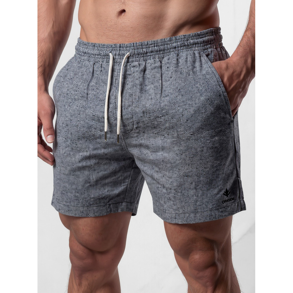 Kit 2 Bermudas Masculinas Linho Elastano Praiana Confortável Verão — Magazine NP