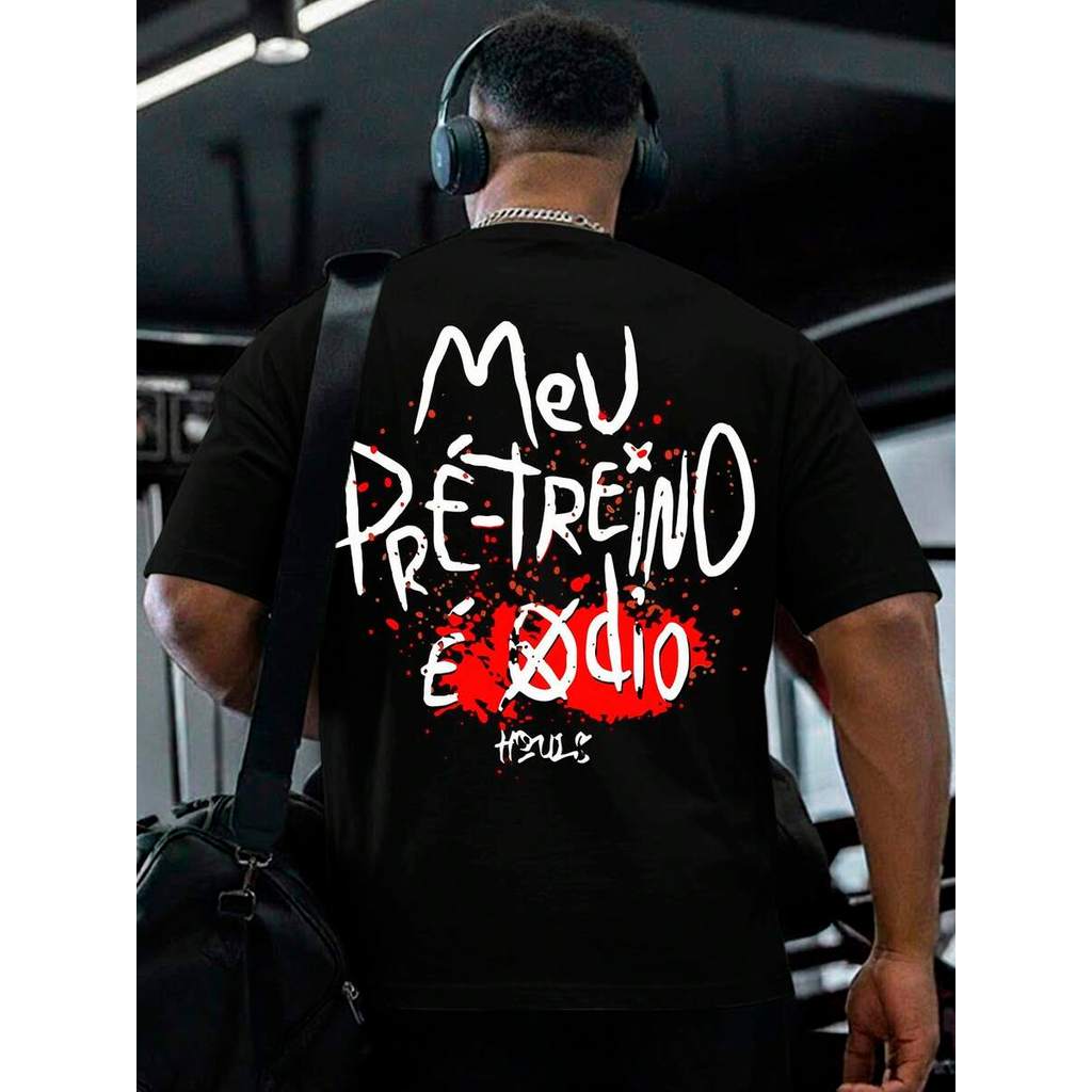 Camiseta Oversized Masculina Mago Apelado De Trembolona Estampada Academia Streetwear Malha Premium Algodão Confortável 