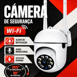 360 ° Câmera De Segurança Wi-Fi Full HD 1080p Com Áudio , Visão Noturna E Rastreamento Automático | Monitoramento Móvel