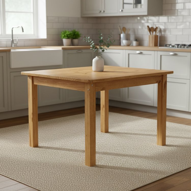 Mesa de Jantar Retangular 4 Lugares 120cm 100% Madeira Maciça Napoli Espresso Móveis Marrom/Nogueira 120