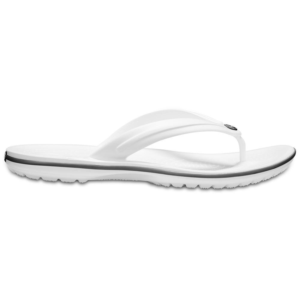 Chinelo crocs crocband flip white