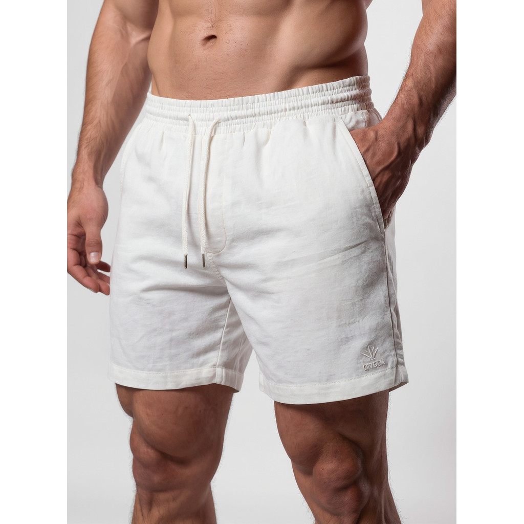 Kit 3 Bermudas Masculinas Linho Elastano Praiana Confortável Verão — Loja ALG