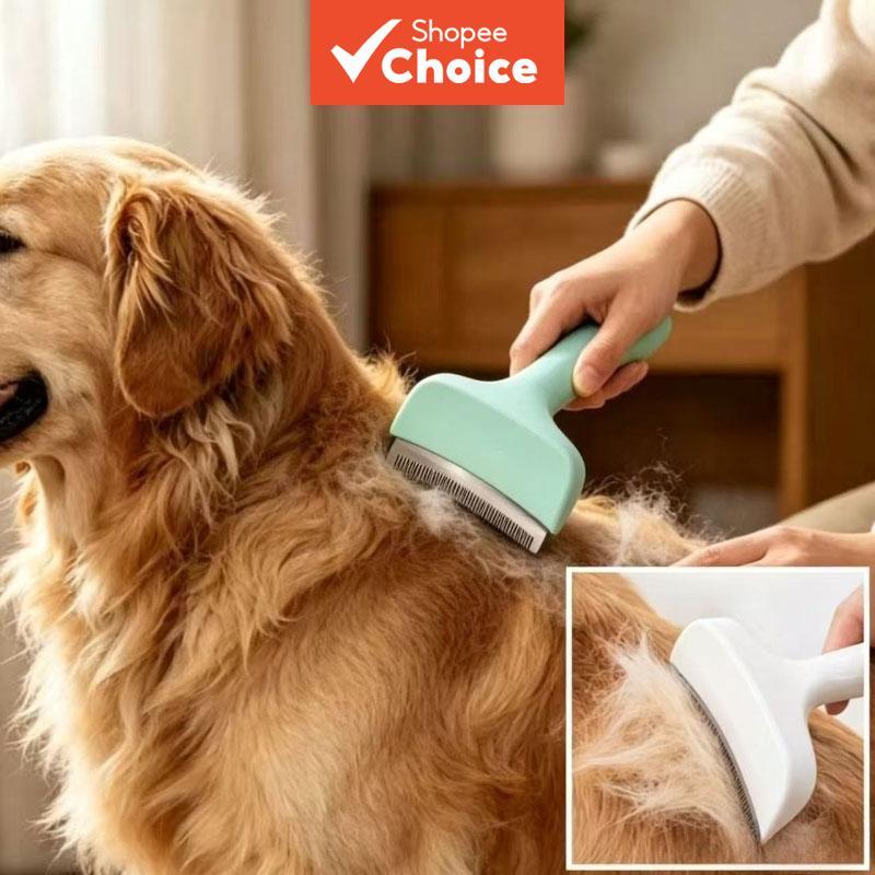 Removedor de Pelos de PET, Pente Fino para Remover pelos de Cachorros e Gatos, Escova Antiderrame Suave, Não Machuca a