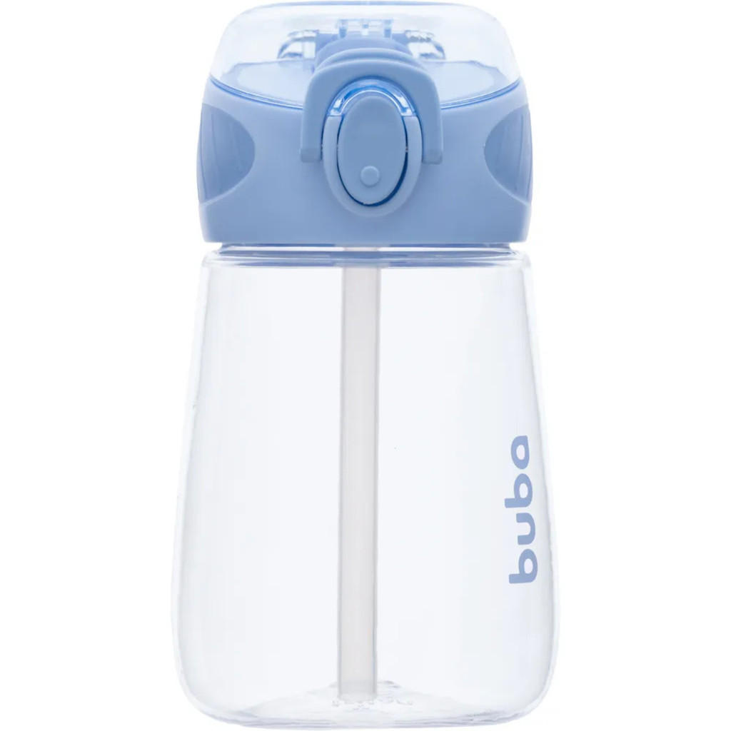 Garrafinha Infantil Tritan Buba 300ml Antivazamento Canudo De Silicone Resistente Escolar Garrafa Bebê