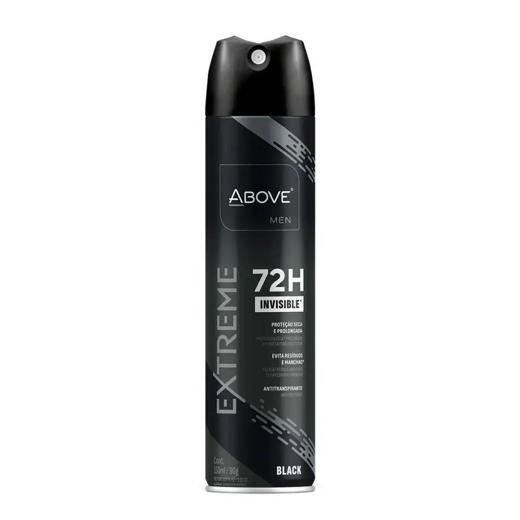 Desodorante Men Extreme Black 150ml Aero Invisible - Above