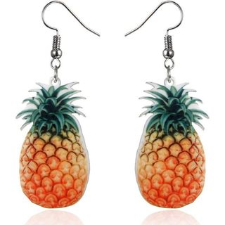 Declaração Da Moda Criativo Engraçado Frutas Realistas Laranja Tomate Melancia Brincos De Acrílico Para Mulheres