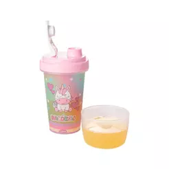 Mini Shakeira Unicórnio Garrafa Lancheira Infantil Plasútil