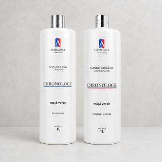 Kit shampoo e condicionador alphahall chronologie maca verde 1L
