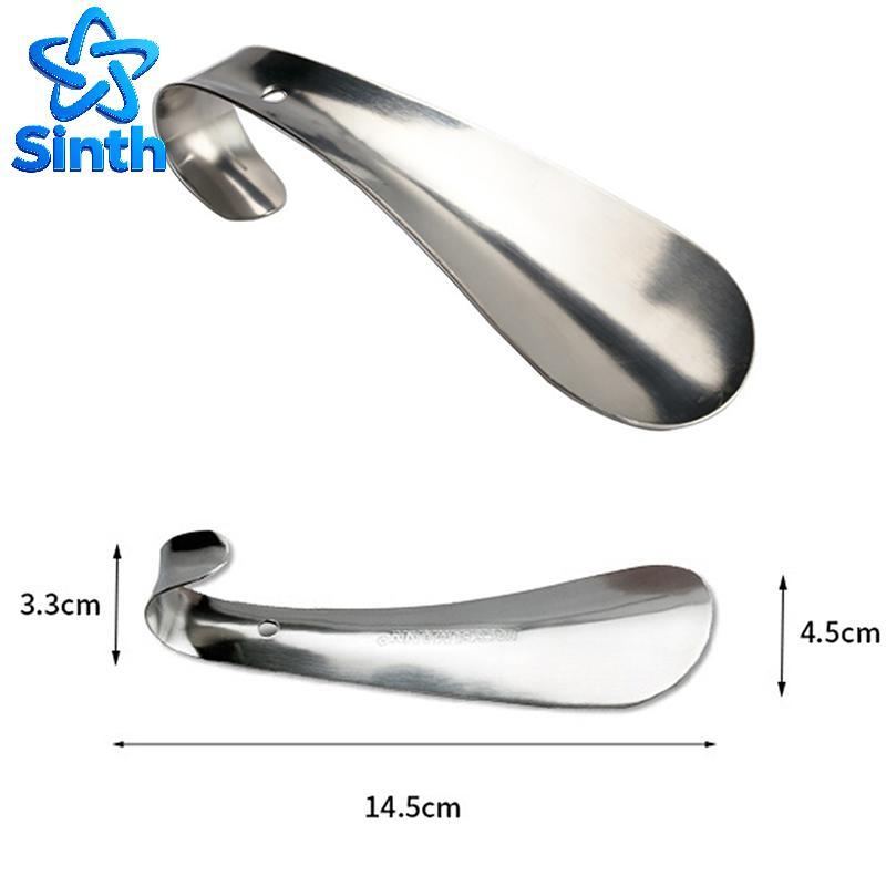 Sinth 1Pc Profissional De Aço Inoxidável Prata metal Sapato Chifre Colher Calçadeira 14.5 Cm BR