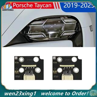 [Wen-Shop] Para Taycan 2019-2025 2 Unidades LED Placa De Módulo De Feixe Baixo Faróis De Carro