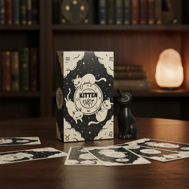 Baralho de Tarot Oracle Cat, Jogo de 78 Cartas, Adivinhação, Jogo de Mesa OYTR