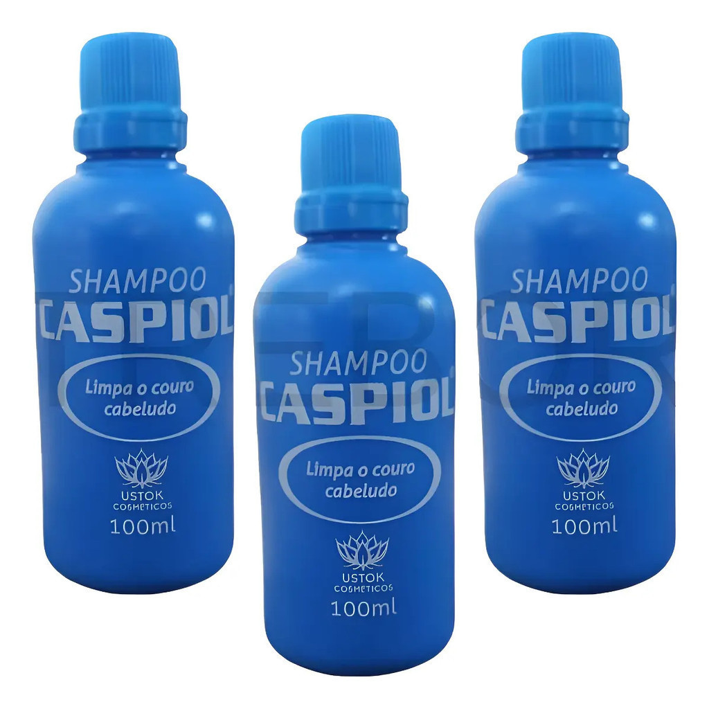 Kit 3 Shampoo Caspiol Limpa Couro Anticaspa E Piolho 100ml