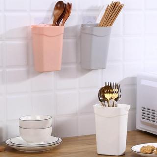 Suporte de pauzinho de parede sem perfuração, cesta de pauzinhos de cozinha doméstica, gaiola, prateleira, talheres, col
