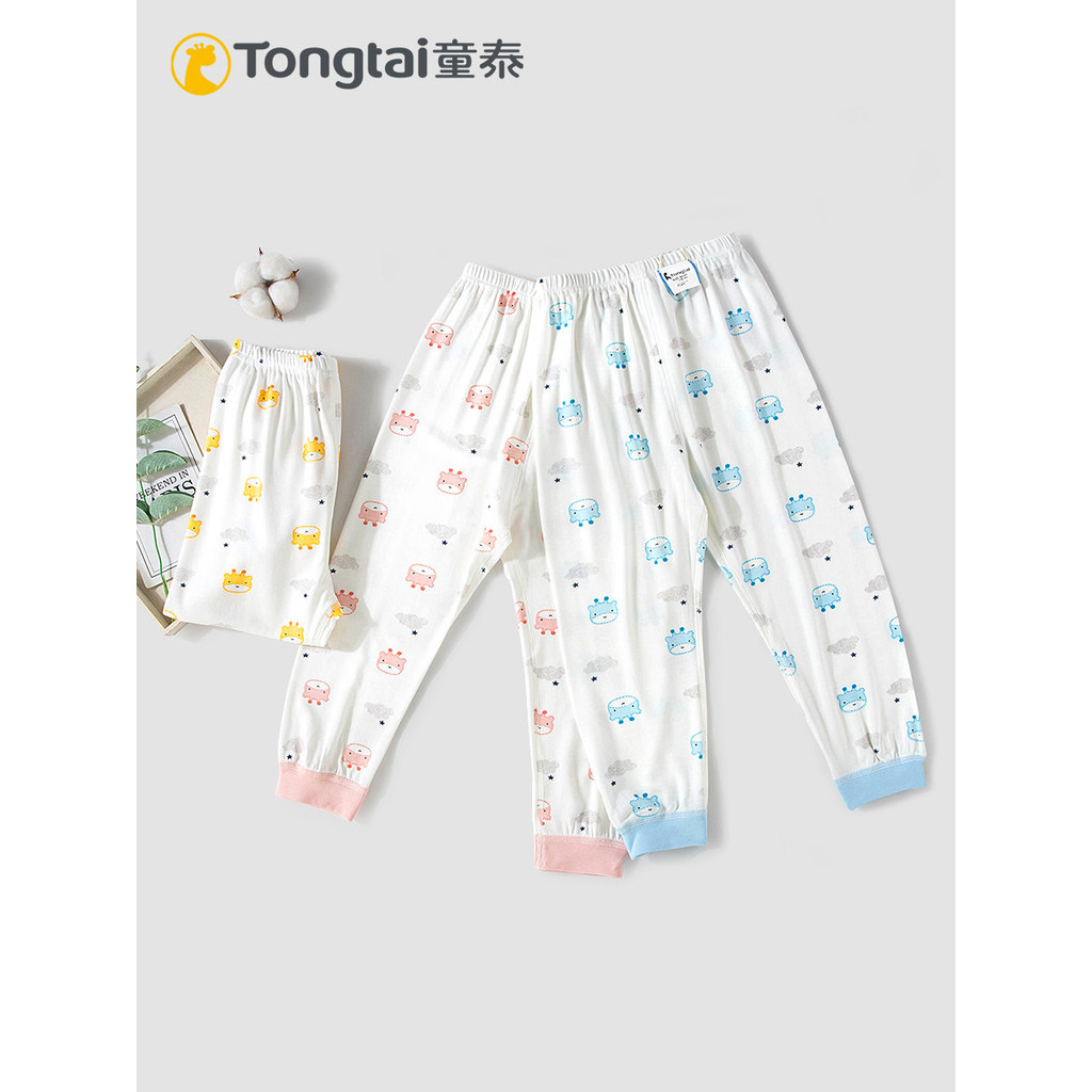 Tongtai masculino feminino bebê primavera outono inverno Leggings Modal crianças calças compridas dos desenhos animados 