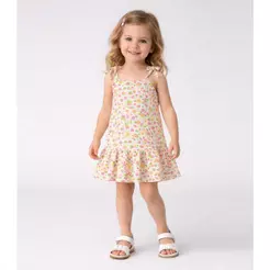Vestido Infantil Alça Com Laço Nas Pontas Select Rosa