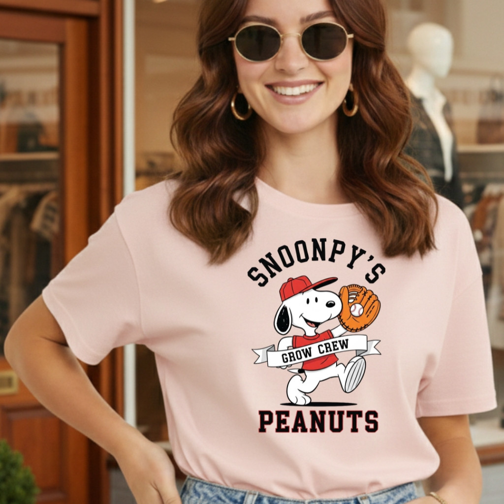 T-shirt Feminina Algodão 100% Estampada Snoopy Camiseta Desenho Estilosa Pronta Entrega