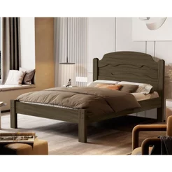 Cama Casal 100% MDF 107x144x195cm Iris Marrom/Castanho Castanho