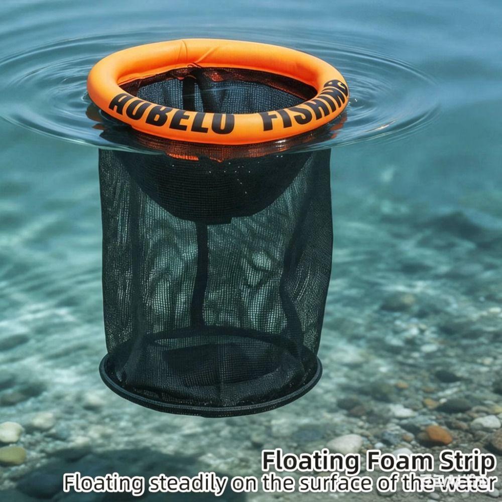 Cesta De Pesca Dobrável SVEICNA , Flutuante Redonda Com Fecho De Cordão , Rede De Peixes Vivos De 25/35 Cm