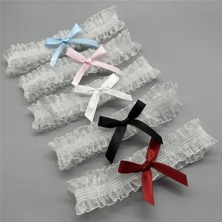 Europeu americano arco renda lolita coxa decoração bonito menina perna anel tornozeleira acessórios de desempenho