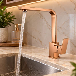 Torneira Monocomando de Bancada para Cozinha/Área Gourmet Perfil Quadrado Slim Mono 11