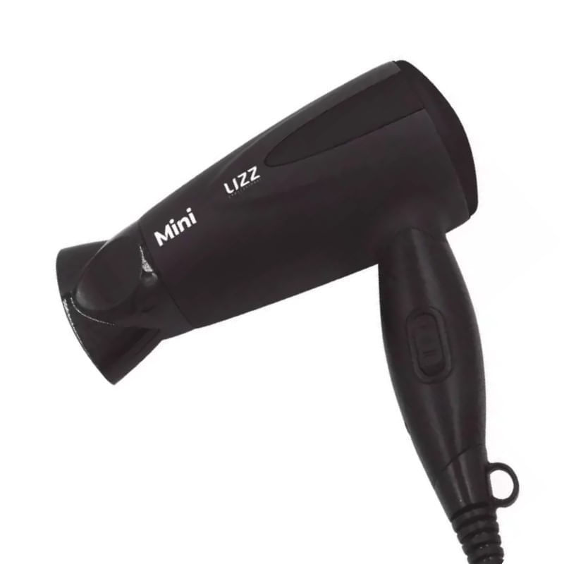 Secador De Cabelo Dobrável Lizz Mini Preto 1200W Bivolt — imagem 2 de 2