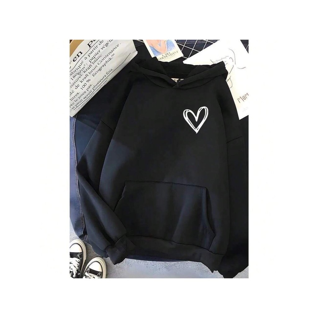 Moletom Blusa De Frio Feminina De Coração Casaco Feminina