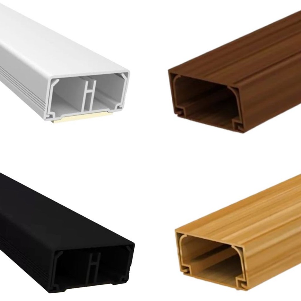 Canaleta PVC de Parede Sistema X com Fita Dupla-Face Durin Barra 1 Metro Cores